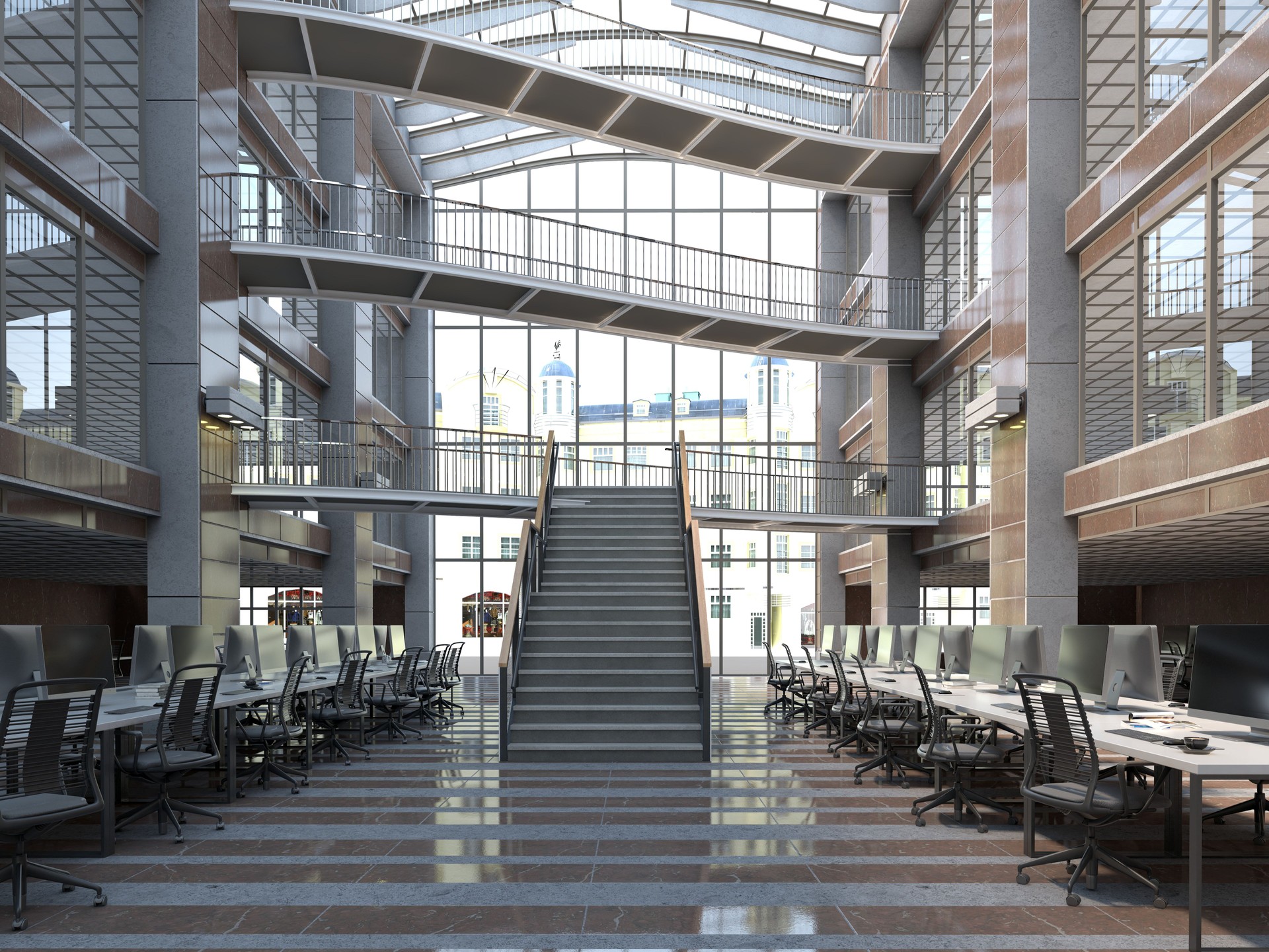 A modern open-plan office space